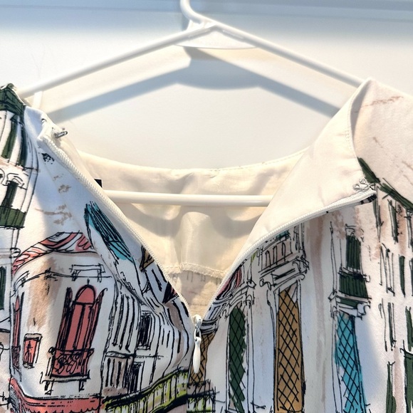 Chetta B Women's Sleeveless Cotton Shift Dress Venice Italy Size 4 - Picture 5 of 5